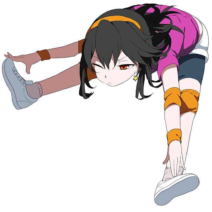 1girl, black_hair, closed_mouth, female, hairband, hoshizora_kogane, jewelry, long_hair