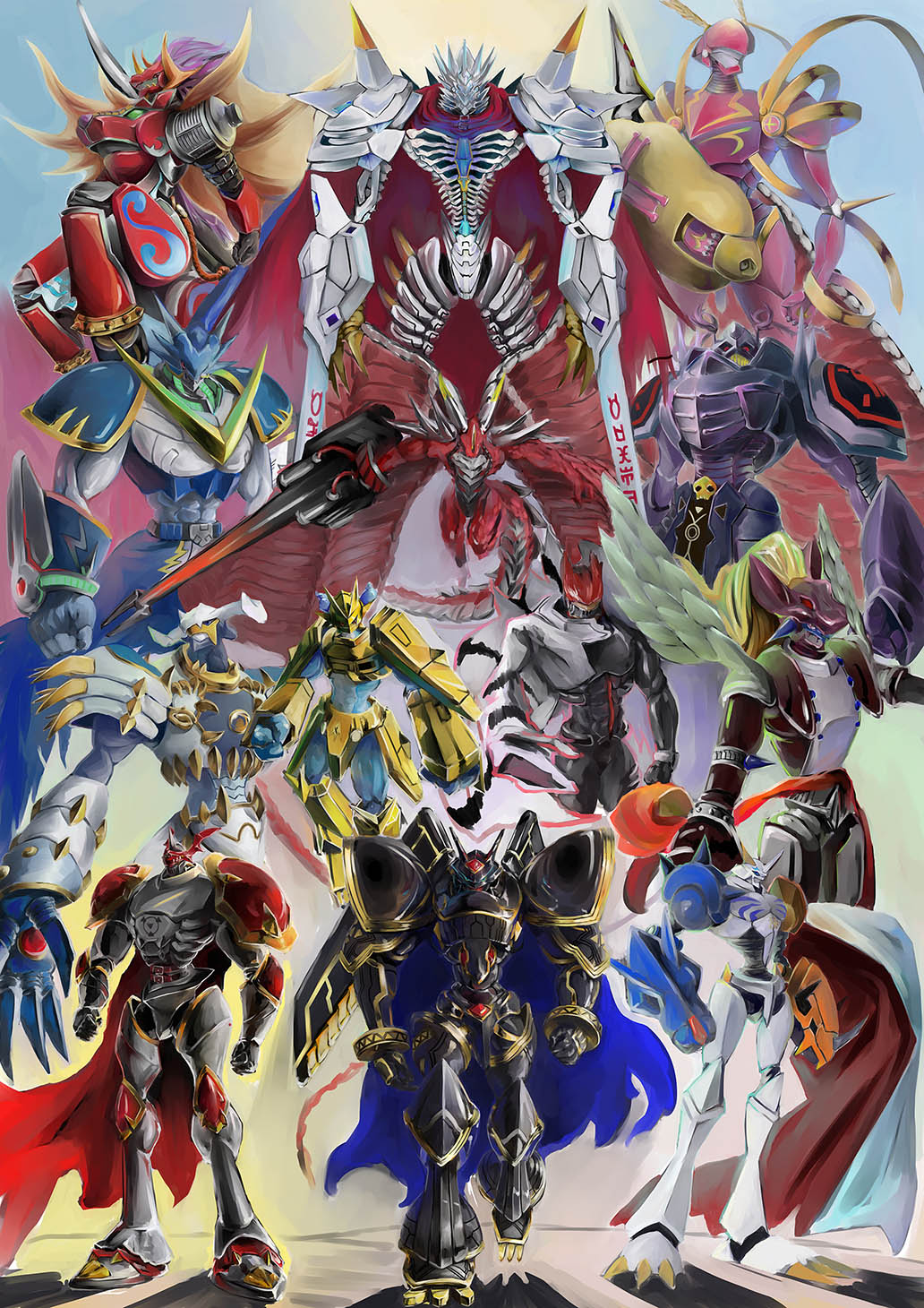6+boys, alphamon, armor, bandai, claws, craniamon, digimon, dragon