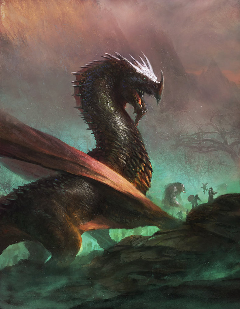 dragon, fantasy, grosnez, mountain, orc, scenery, travel