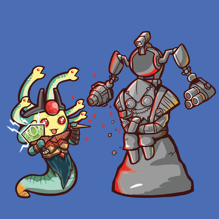 agito666, defense_of_the_ancients, dota_2, medusa_(dota_2), simple_background, snake, stone, tinker_(dota_2)