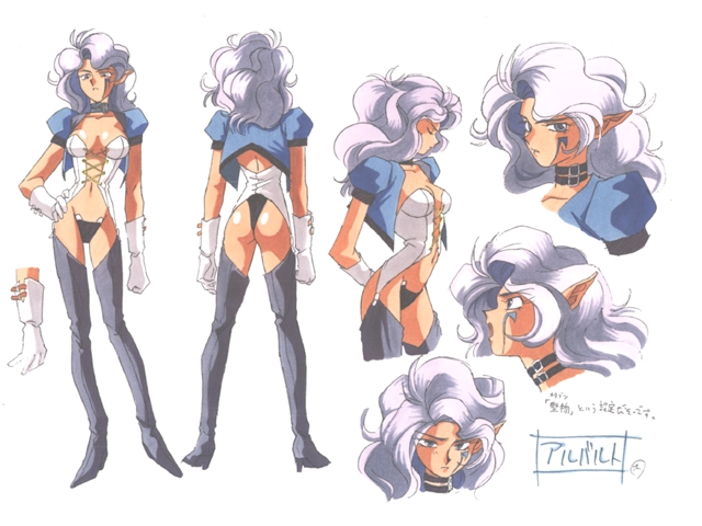 1girl, albert_denomikeldy, ass, blue_eyes, boots, breasts, collar, concept_art