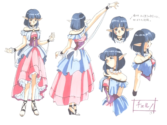 1girl, bare_shoulders, blue_eyes, blue_hair, breasts, chelno_vastuuga, choker, concept_art