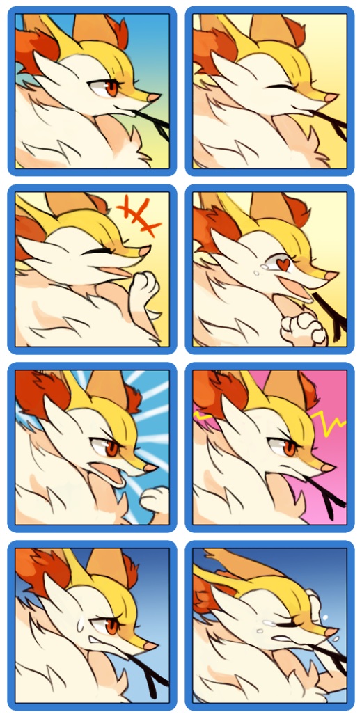 angry, border, braixen, branch, crying, fushigi_no_dungeon, gradient, gradient_background