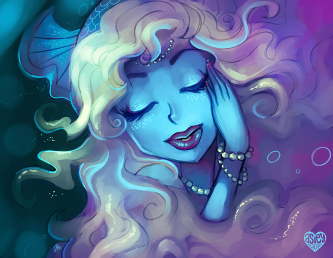 1girl, blue_skin, closed_eyes, gradient, gradient_background, lagoona_blue, lips, monster_girl