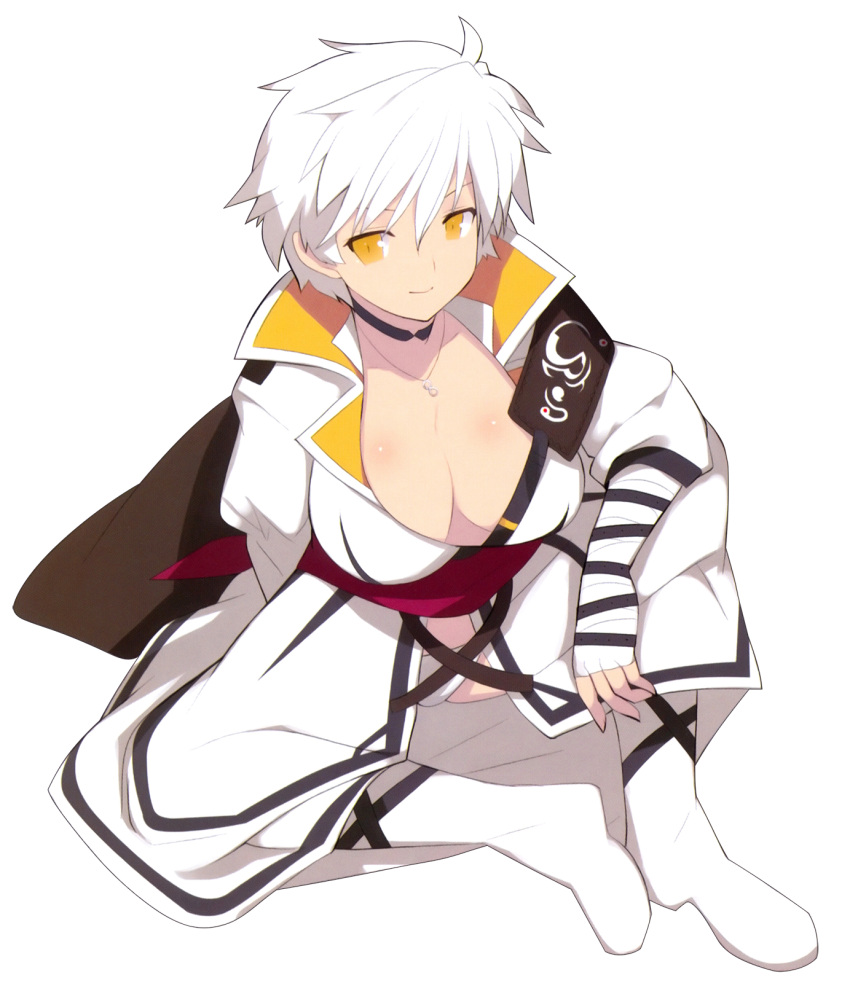 1girl, breasts, cleavage, female, large_breasts, looking_at_viewer, miyabi_(senran_kagura), official_art