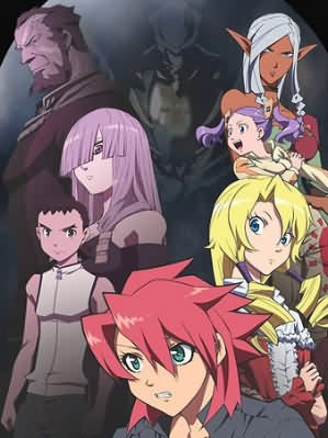 2boys, 5girls, aura_shurifon, binoculars, black_hair, blonde_hair, chiaia_furan, dark_skin