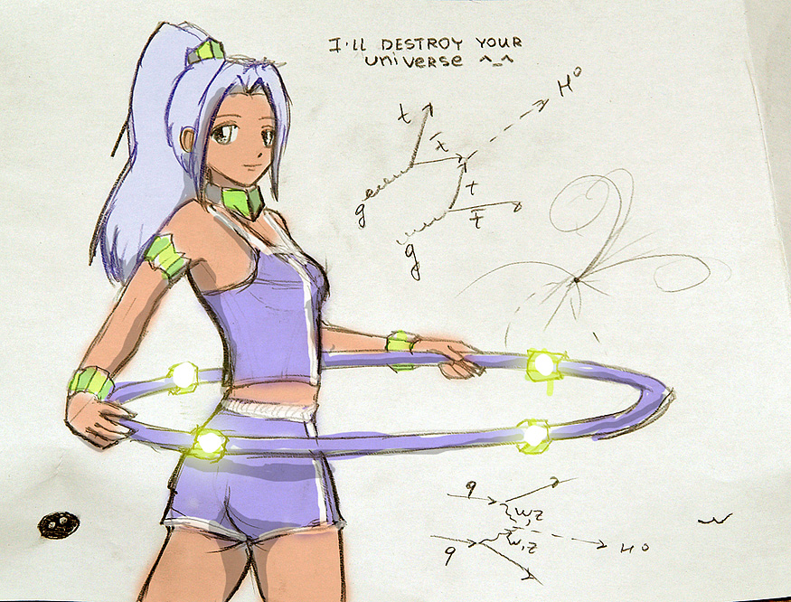 1girl, bracelet, english, feynman_diagram, hoop, huyase, iichan.ru, jewelry