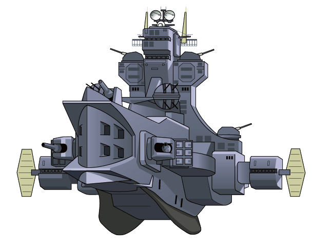 granada6343, gundam, mobile_suit_gundam, no_humans, salamis_(gundam), simple_background, solo, space_craft