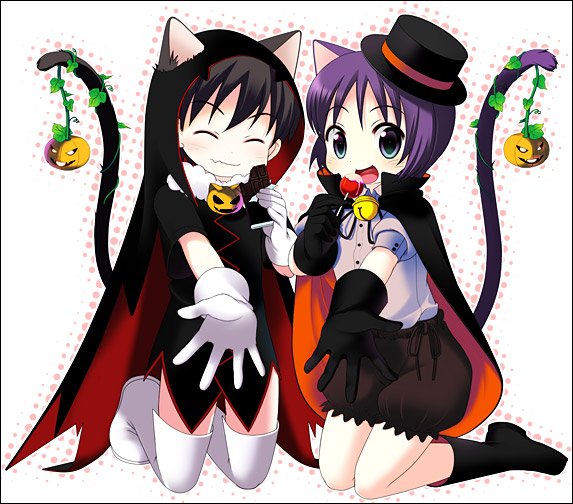 bell, cape, cat_ears, cat_hood, gloves, hood, male, nekoya