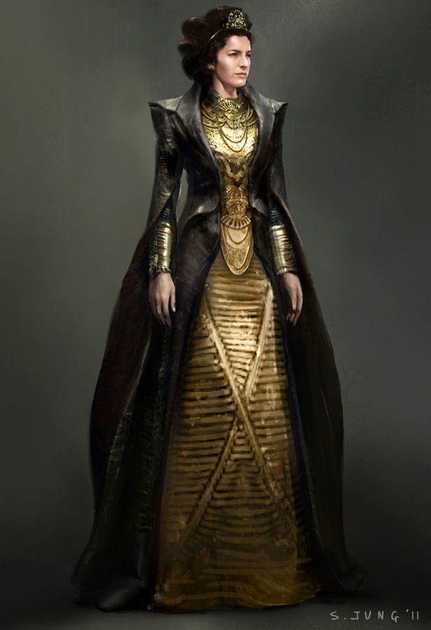 1girl, bracelet, dc_comics, dccu, dress, full_body, gradient, gradient_background, jacket, jewelry, kryptonian, lara_lor-van, man_of_steel, necklace, realistic, solo, standing, superman_(series), tiara