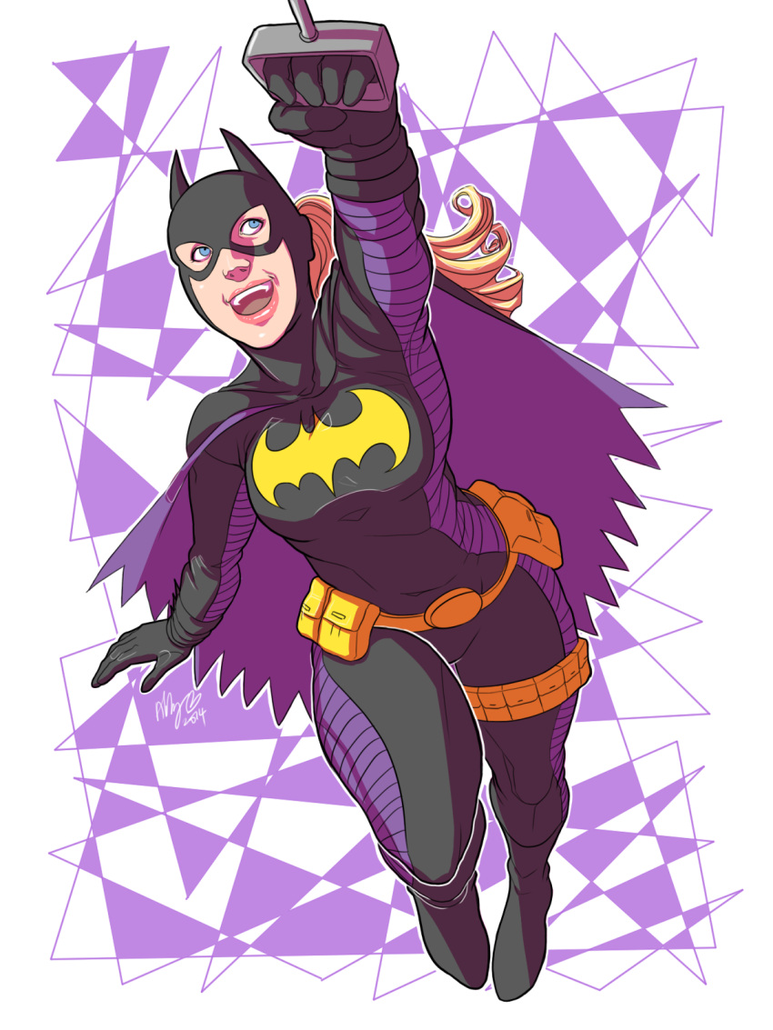 10s, 1girl, 2014, bat_(symbol), batgirl, batman_(series), blonde_hair, boots