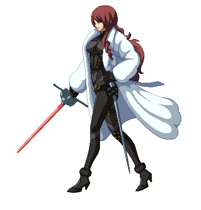 animated, animated_gif, atlus, belt, bodysuit, flowing_hair, fur_coat, hair_strand