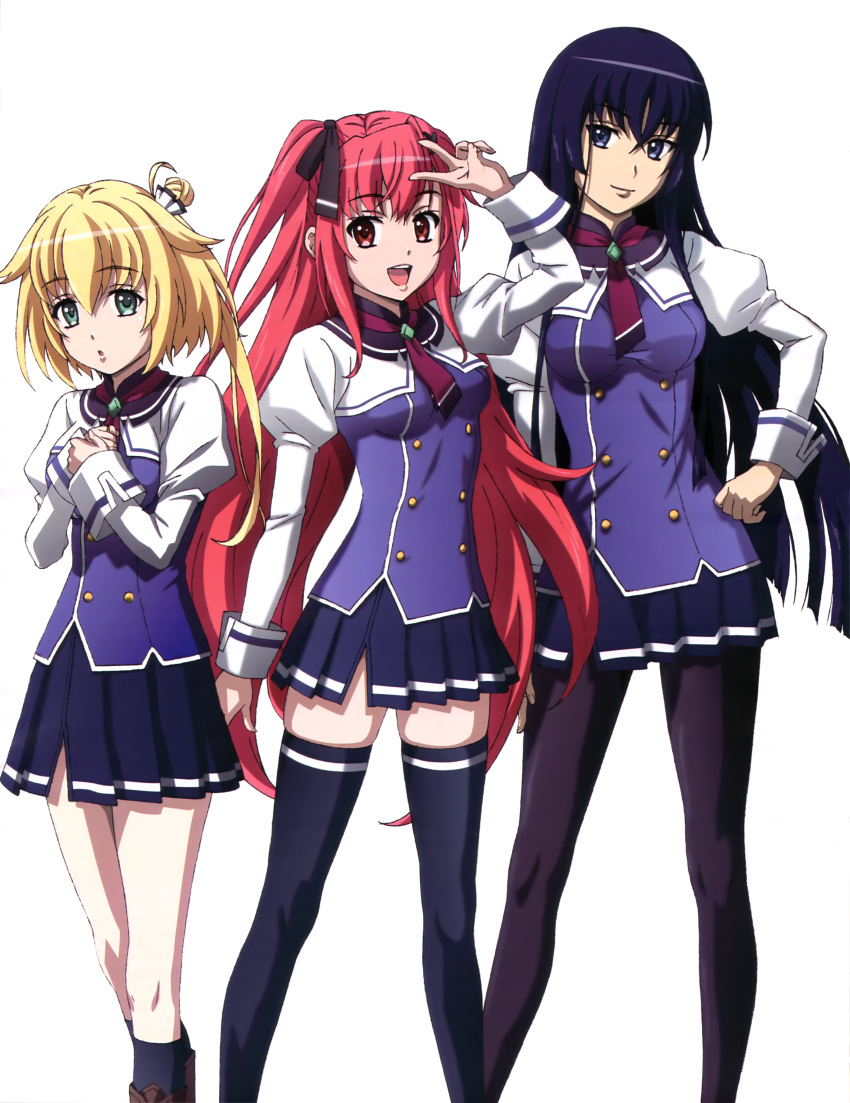 3girls, highres, kuusen_madoushi_kouhosei_no_kyoukan, lecty_eisenach, misora_whitale, multiple_girls, pantyhose, rico_flamel
