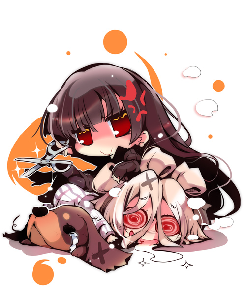 black_hair, blush, brown_hair, coat, crying, dog, harumi_kazuhito, heart