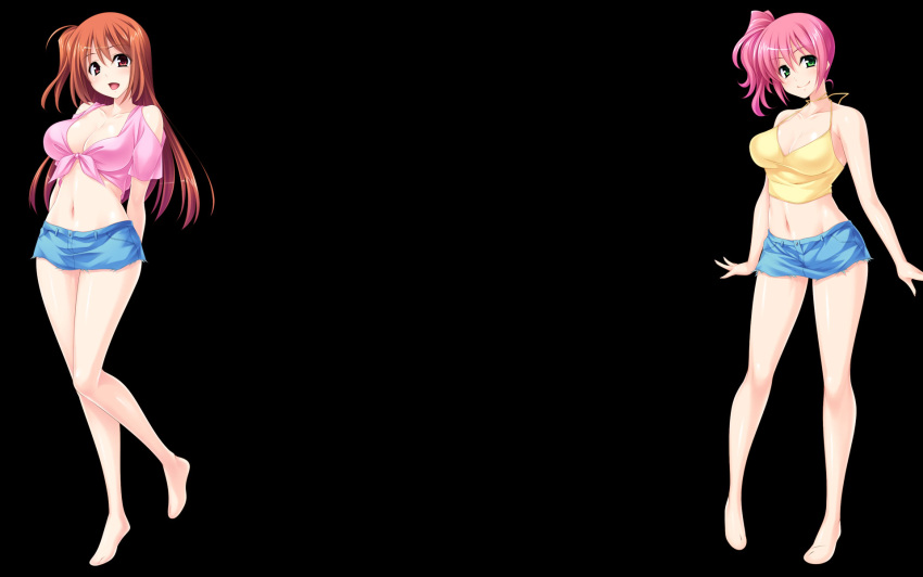 2girls, mahjong_pretty_girls_battle, multiple_girls, simple_background, tagme