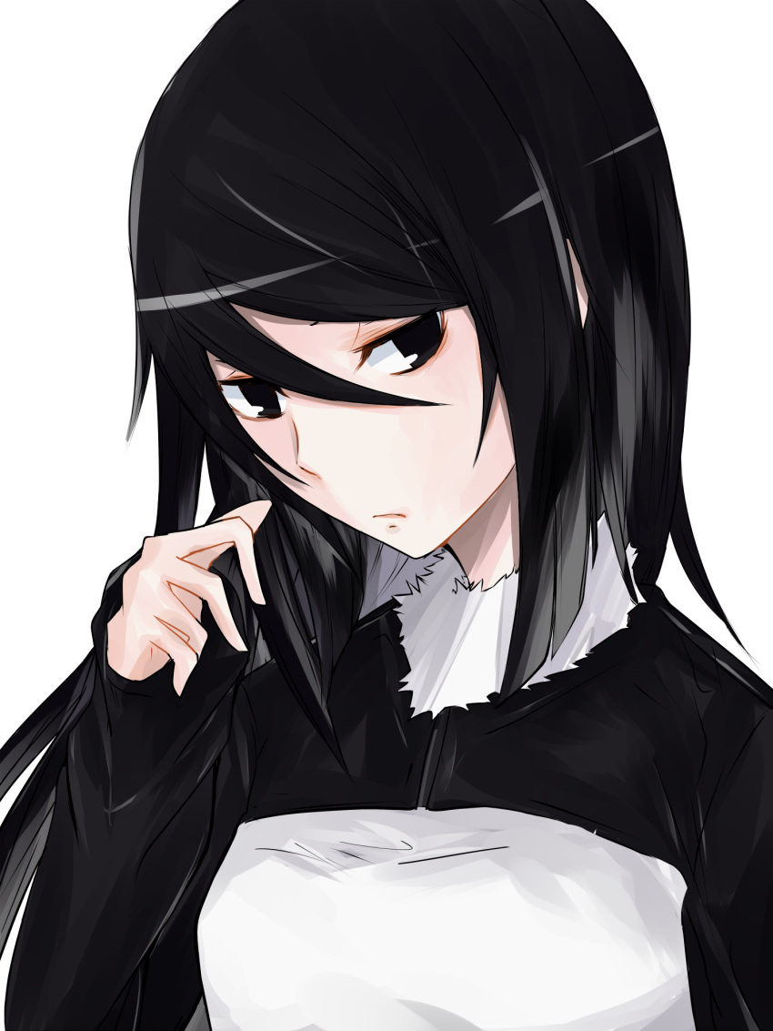 1girl, bandai, black_eyes, black_hair, breasts, digimon, digimon_story:_cyber_sleuth, female
