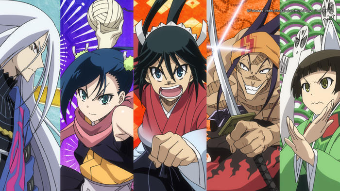 1girl, 4boys, aqua_eyes, ball, black_eyes, black_hair, blue_eyes, clenched_hand