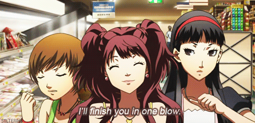 amagi_yukiko, animated, animated_gif, black_hair, brown_eyes, brown_hair, headband, hime_cut