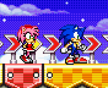 00s, 1boy, 1girl, 2004, amy_rose, animal, animated, animated_gif