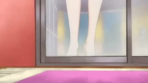 alice_carroll, animated, animated_gif, aria, bare_legs, barefoot, feet, sliding_doors