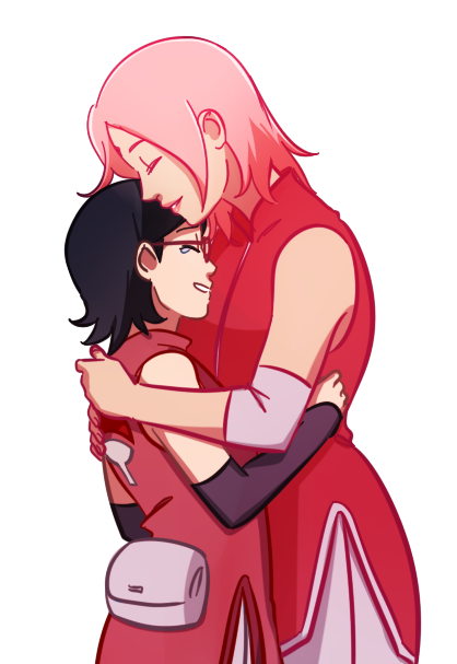 2girls, arm_warmers, bare_shoulders, black_hair, child, closed_eyes, dress, facial_mark
