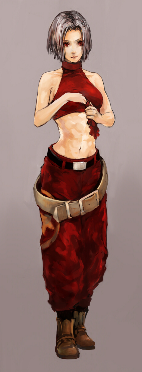 belt, beltskirt, blue_mary, boots, fatal_fury, gloves, halter, halterneck
