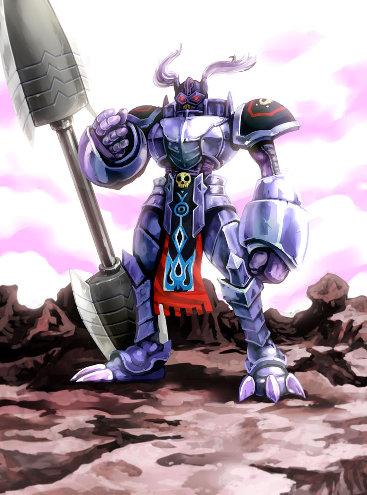 armor, bandai, craniamon, digimon, full_armor, gauntlets, helmet, horns