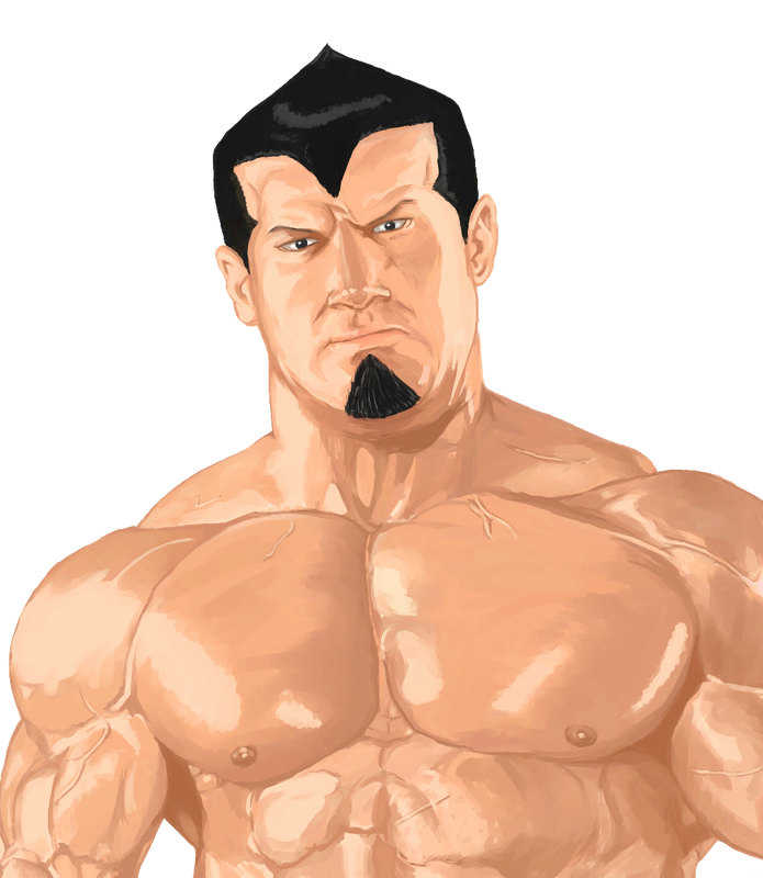 1boy, dalton_(one_piece), facial_hair, goatee, male_focus, muscle, one_piece, pecs