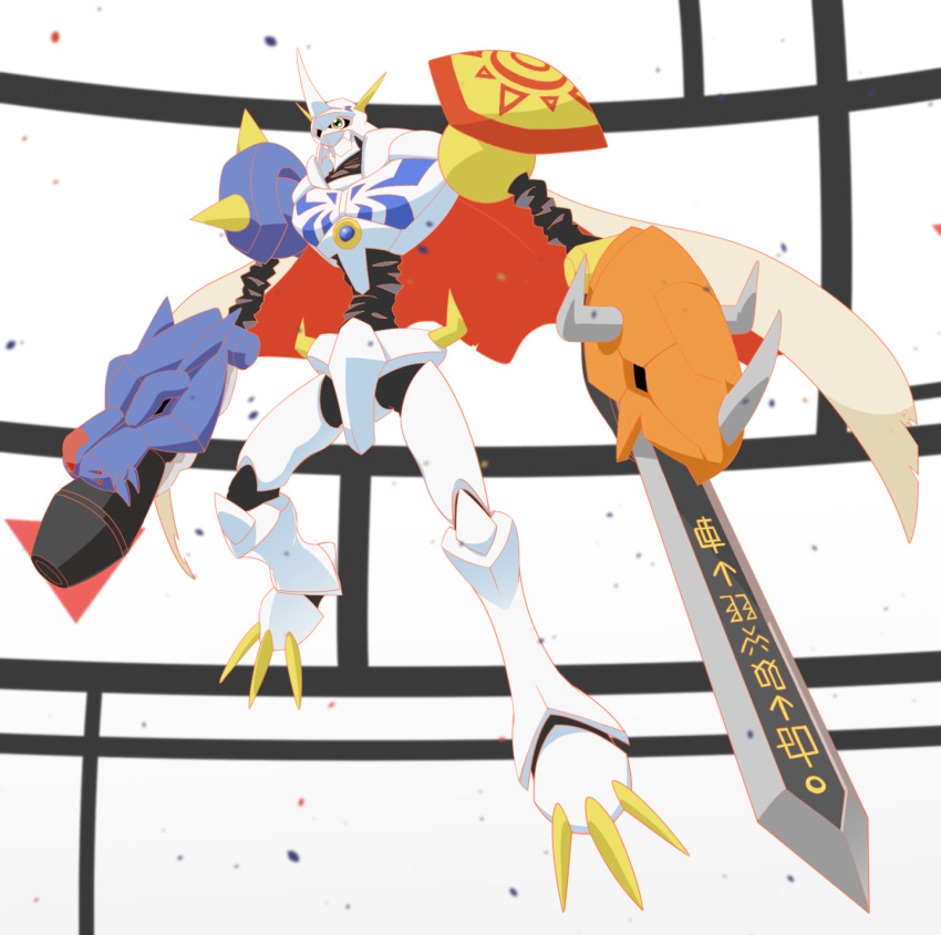 00s, acchi_(koiyimknp), arm_cannon, armor, cannon, cape, digimon, digimon_adventure