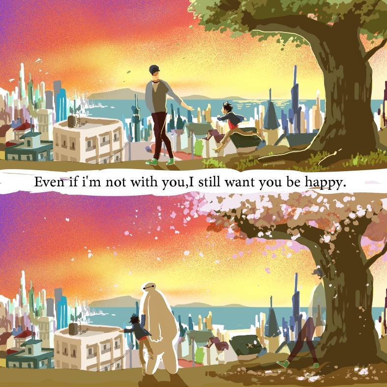 2boys, baymax, big_hero_6, brothers, city, disney, ghost, hiro_hamada