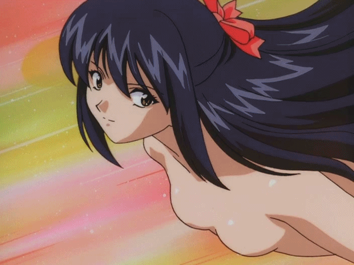 1girl, 90s, agent_aika, animated, animated_gif, ass, black_hair, bobby_socks