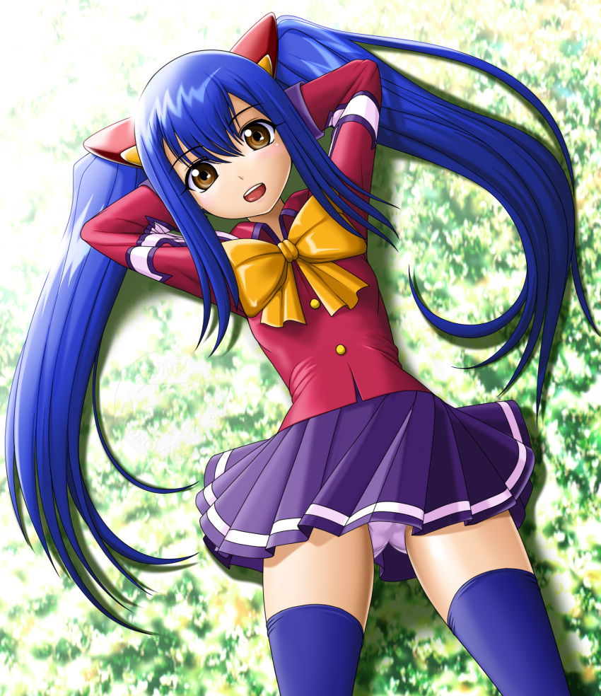 blue_hair, child, fairy_tail, onoe, panties, twintails, underwear, wendy_marvell