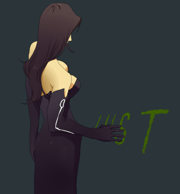 ass, black_dress, black_hair, breasts, dress, elbow_gloves, fullmetal_alchemist, gloves