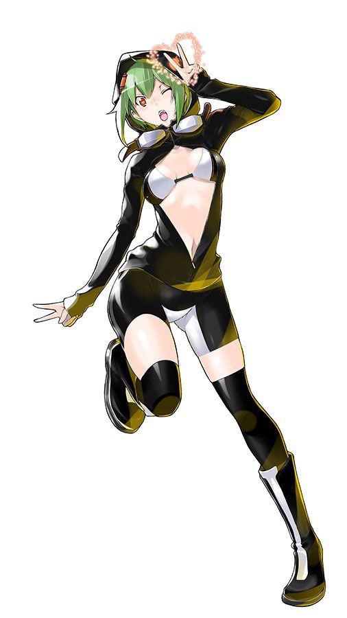 1girl, bike_shorts, bikini, bikini_top, black_bikini, black_boots, black_jacket, black_legwear