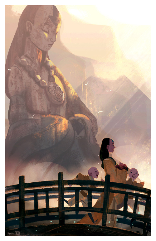 1boy, 2boys, avatar:_the_last_airbender, avatar_legends, bald, beads, bird, black_hair