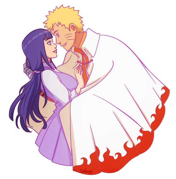 1boy, 1girl, blonde_hair, cape, gabzillaz, hime_cut, husband_and_wife, hyuuga_hinata