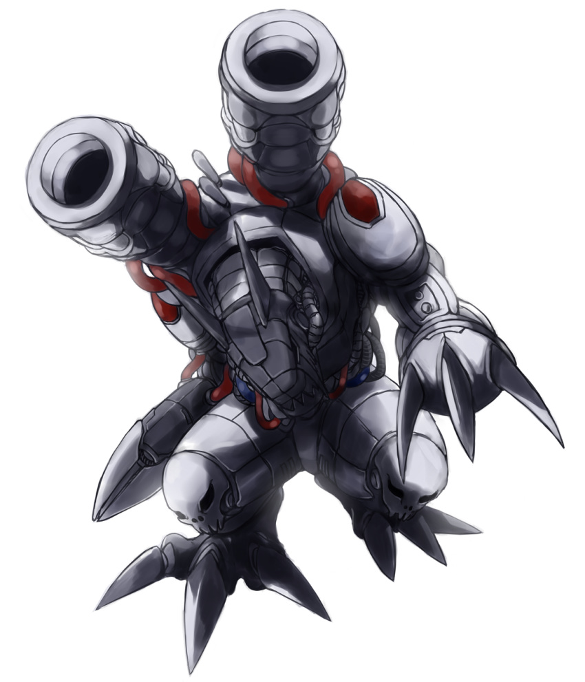 android, armor, cable, cannon, claws, digimon, digimon_adventure, evil