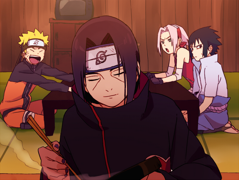 ebo, haruno_sakura, naruto, naruto_shippuuden, uchiha_itachi, uchiha_sasuke, uzumaki_naruto