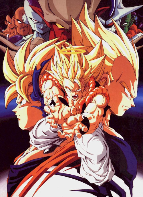 90s, alien, cooler_(dragon_ball), darkness, demon, dr._wheelo, dragon_ball, dragonball_z, epic, evil, frieza, fusion, gogeta, janemba, looking_at_viewer, lord_slug, maeda_minoru, nappa, official_art, pose, raditz, serious, smile, son_gokuu, super_saiyan, vegeta