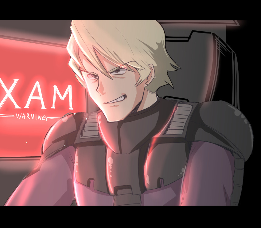 1boy, blonde_hair, cockpit, freedom_nakai, gundam, gundam_side_story:_the_blue_destiny, highres, male_focus