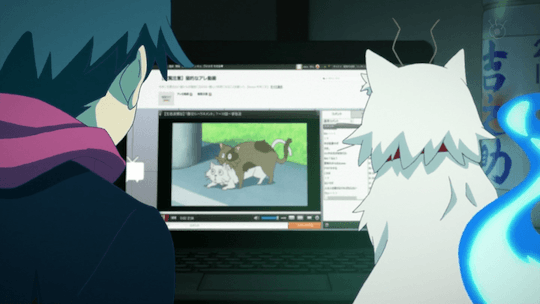 animal, animated, animated_gif, black_hair, cat, iridatsu_yuuta, niconico, punchline