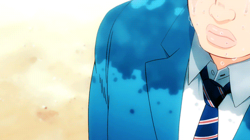 1girl, 2boys, animated, animated_gif, black_hair, brown_hair, gouda_takeo, multiple_boys