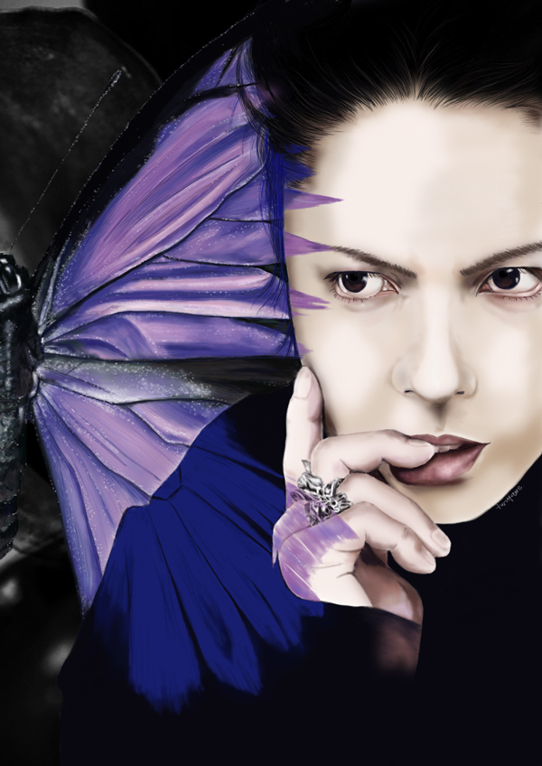 1boy, black_hair, butterfly, hyde_(l'arc~en~ciel), j-rock, jewelry, l'arc~en~ciel, male_focus
