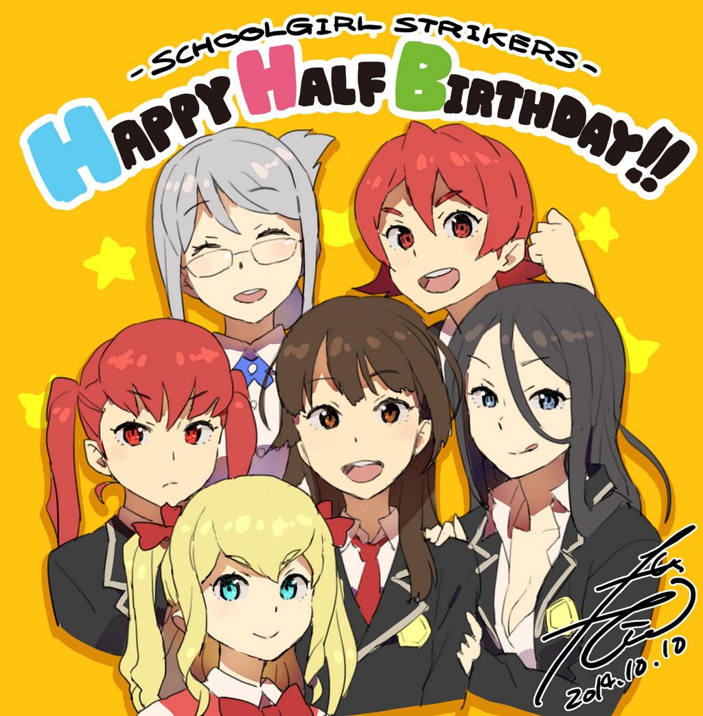 5girls, hinomiya_niho, kobayashi_gen, kyoubashi_amane, miyama_tsubame, multiple_girls, odagiri_yukako, origami_akara, school_girl_strikers, shiranui_hazuki