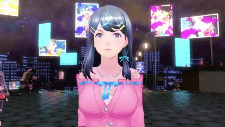 2boys, 2girls, 3d, akagi_touma, animated, animated_gif, aoi_itsuki, atlus