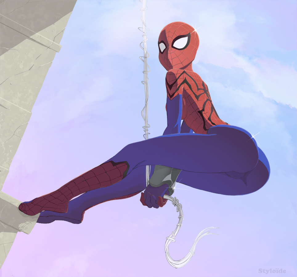 1girl, ass, female, marvel, may_parker, skin_tight, solo, spider-girl