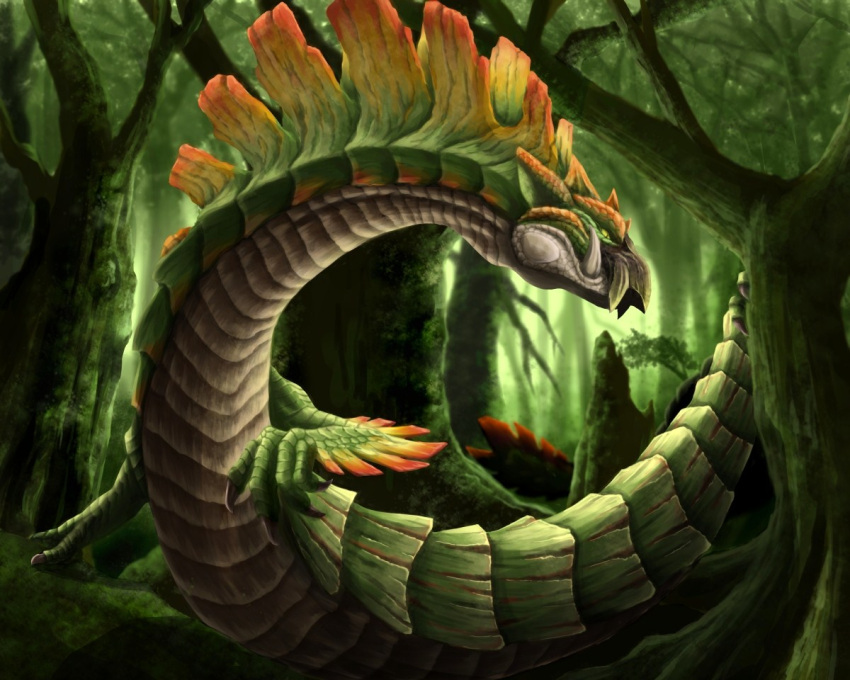claws, forest, monster_hunter, monster_hunter_4, najarala, nature, no_humans, snake