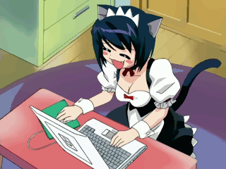00s, animal_ears, animated, animated_gif, cat_ears, cat_tail, happy, lowres