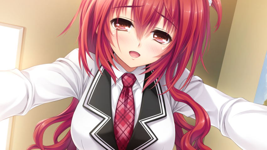 1girl, blush, breasts, female, game_cg, kamio_ami, large_breasts, long_hair