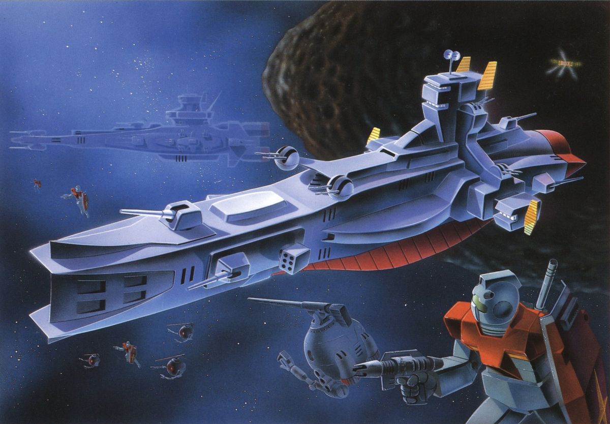 ball_(gundam), gm_(mobile_suit), gun, gundam, mecha, mobile_suit_gundam, official_art, salamis_(gundam)